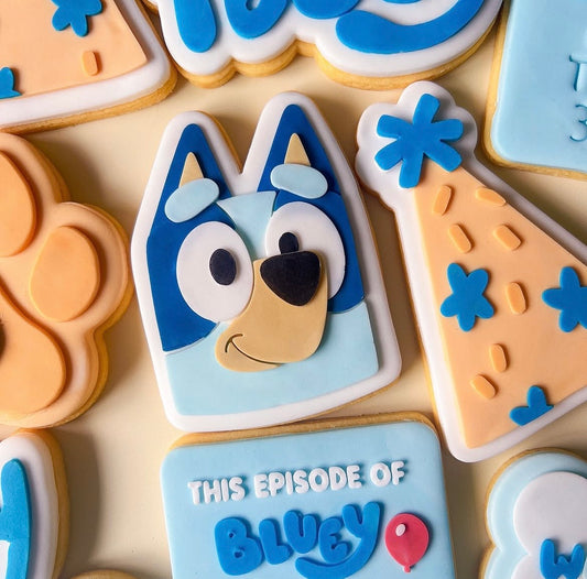 Blue dog debosser stamp and cutter